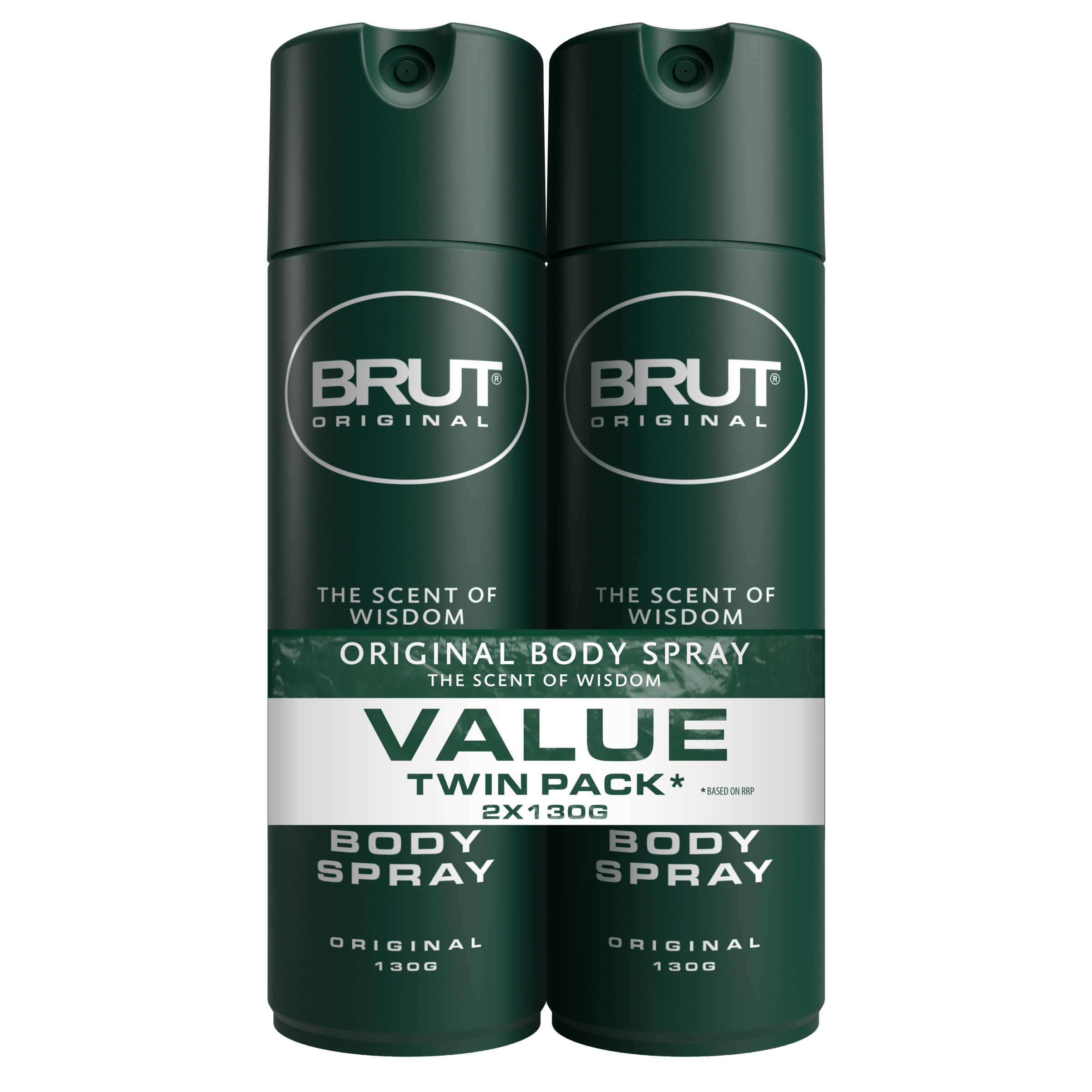 Brut Original Deodorant Twin Pack 130g